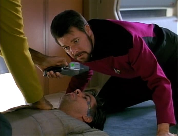 The Hunted, TNG S3 E11, The Battle Bridge