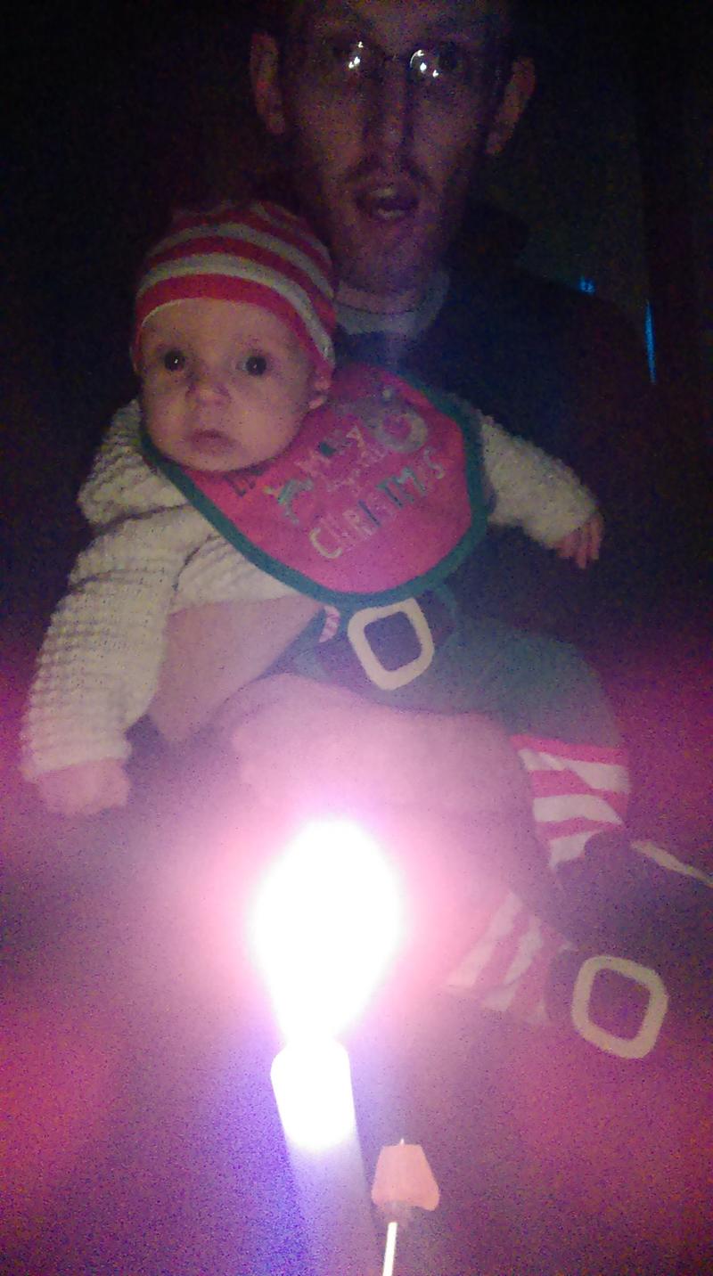 James at Christingle service