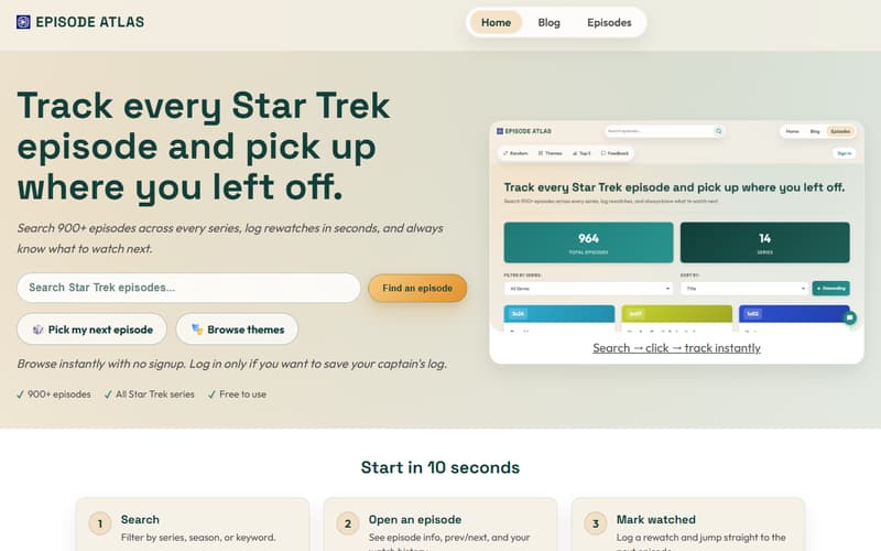 Episode Atlas: Track Your Star Trek Rewatch Journey